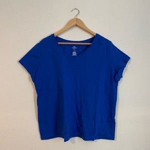 Blue V Neck Tee Shirt